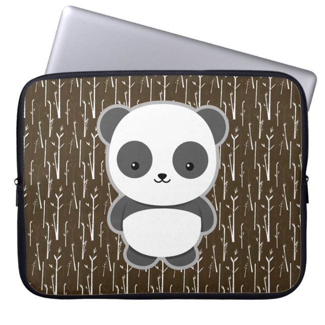 Cute Panda Laptop Sleeve (Front)