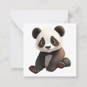 Cute Panda Note Card