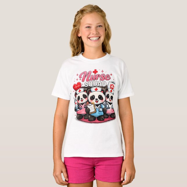 Cute Panda Nurse Squad Shirt for Nurses (Front Full)