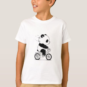 Cute panda on bicycle T-Shirt