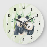 Cute Panda Pair in Bamboo Watercolor