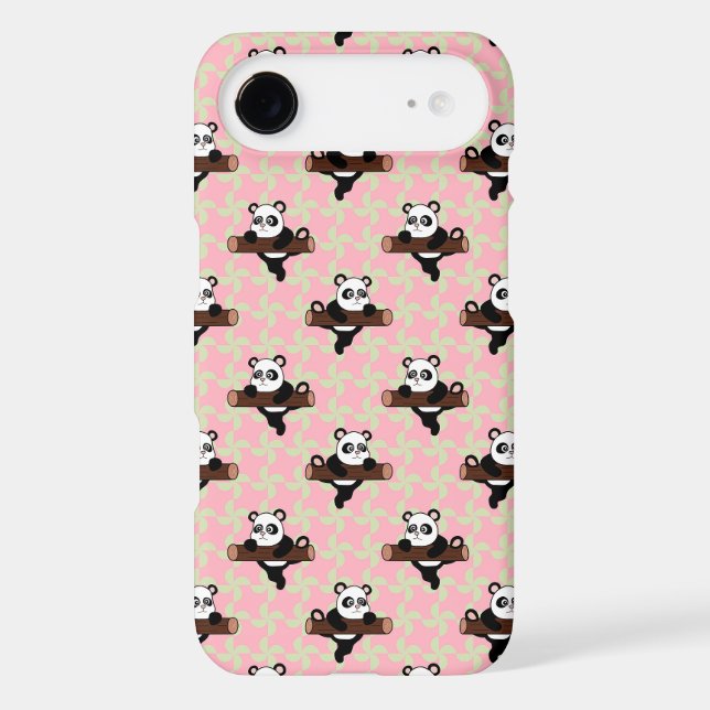 Cute Panda Pattern on Pink – Kawaii Seamless  (Back)