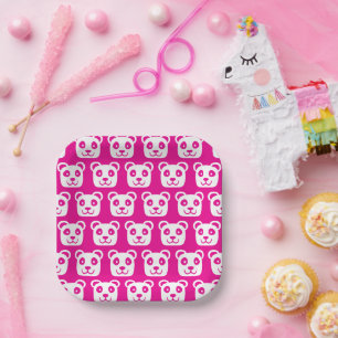 Cute Panda Pattern Paper Plate