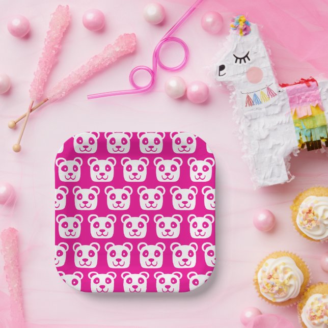 Cute Panda Pattern Paper Plate (Party)