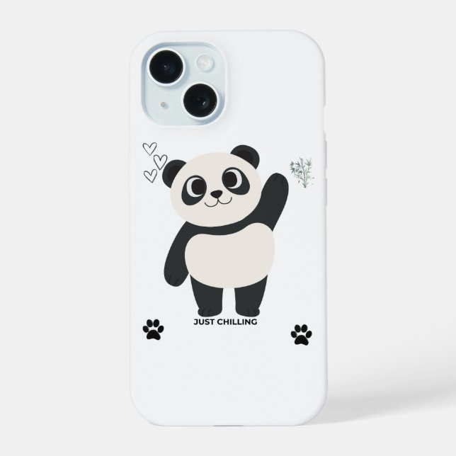 Cute Panda Phone Case — Just Chilling Kawaii Anima (Back)