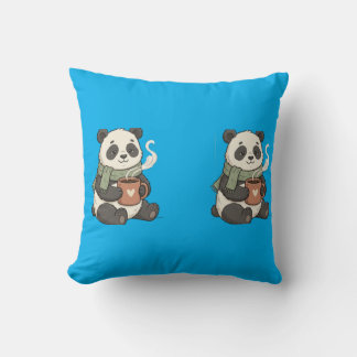 Cute Panda Pillow - Snuggle Illustration