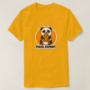 Cute Panda Pizza Expert Funny Food Lover T-Shirt