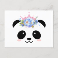 Cute panda princess floral crown
