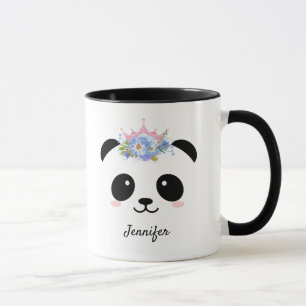 Cute panda queen personalised mug