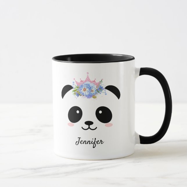 Cute panda queen personalised  mug (Right)