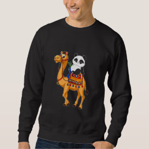 Cute Panda Riding A Camel Hump Day Wildlife Wedne Sweatshirt