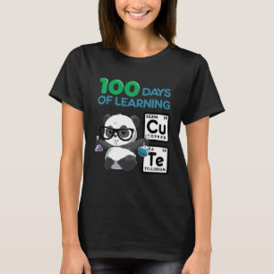 Cute Panda Scientist 100 Shoulder Days T-Shirt