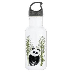 Cute Panda Sitting In Bamboo 532 Ml Water Bottle