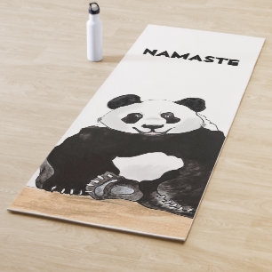 Cute Panda Smiling Yoga Mat