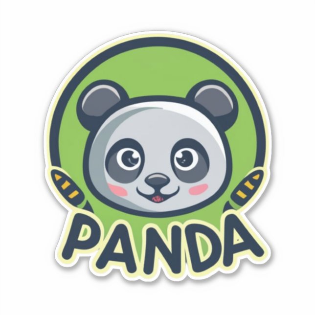Cute Panda Sticker (Front)
