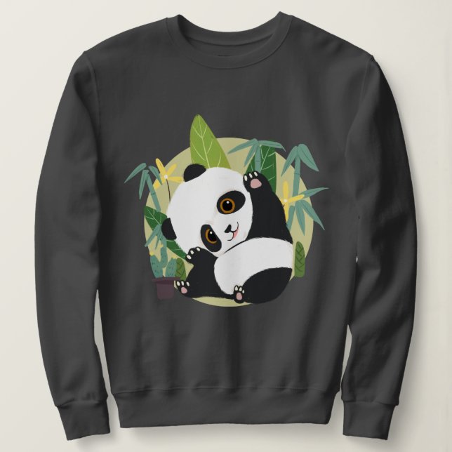 Cute Panda Sweatshirt (Design Front)