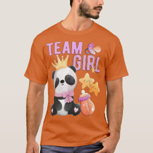 Cute Panda Team Girl  Gender Reveal Baby Shower Pa T-Shirt