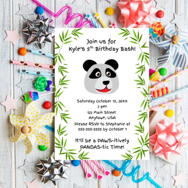 Cute Panda Theme Invitation (Creator Uploaded)