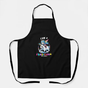 Cute Panda Unicorn I'am A Pandicorn Magic Girl Wom Apron