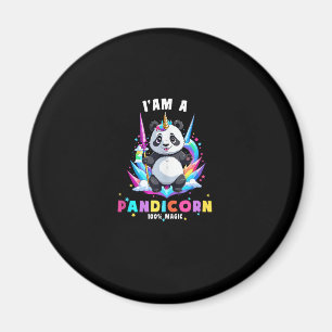 Cute Panda Unicorn I'am A Pandicorn Magic Girl Wom Magnet