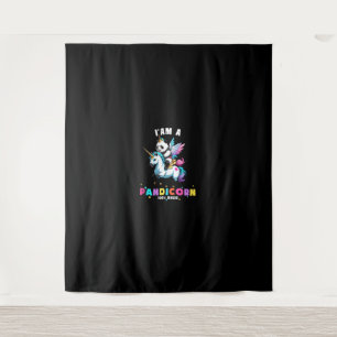 Cute Panda Unicorn I'am A Pandicorn Magic Girl Wom Tapestry
