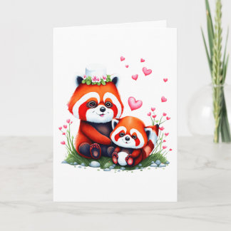 Cute panda valentine card
