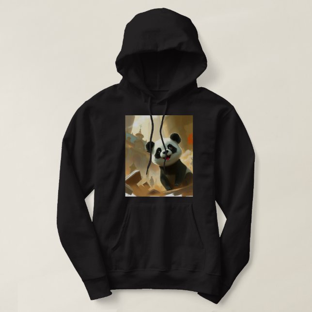 Cute Panda Vibes Hoodie (Design Front)