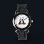 Cute Panda Watercolors Illustration Watch<br><div class="desc">Cute panda watercolors illustration. Black numbers.</div>