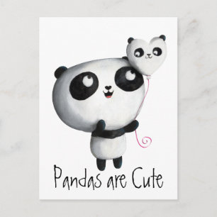 Cute Panda with Balloon Postcard