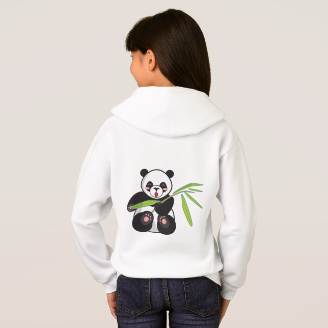 Cute Panda with Bamboo I HOODIE (Back Full)