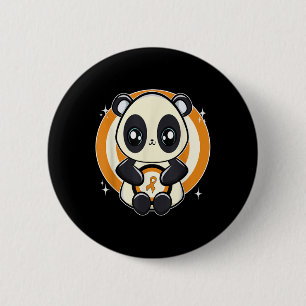 Cute Panda With Ribbon Leukaemia Awareness 6 Cm Round Badge