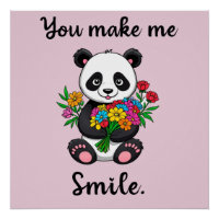 Cute Panda You Make Me Smile