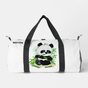 Cute Pandas custom name Duffle Bag