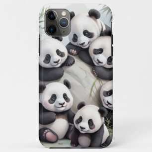 Cute Pandas Group Photo Case-Mate iPhone Case