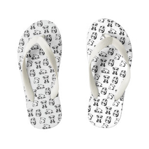 Cute Pandas Pattern   Kid's Jandals