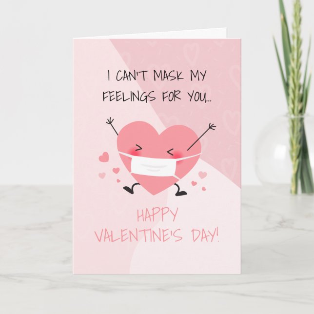 Cute Pandemic Personalised Valentine's Day Holiday Card (Front)