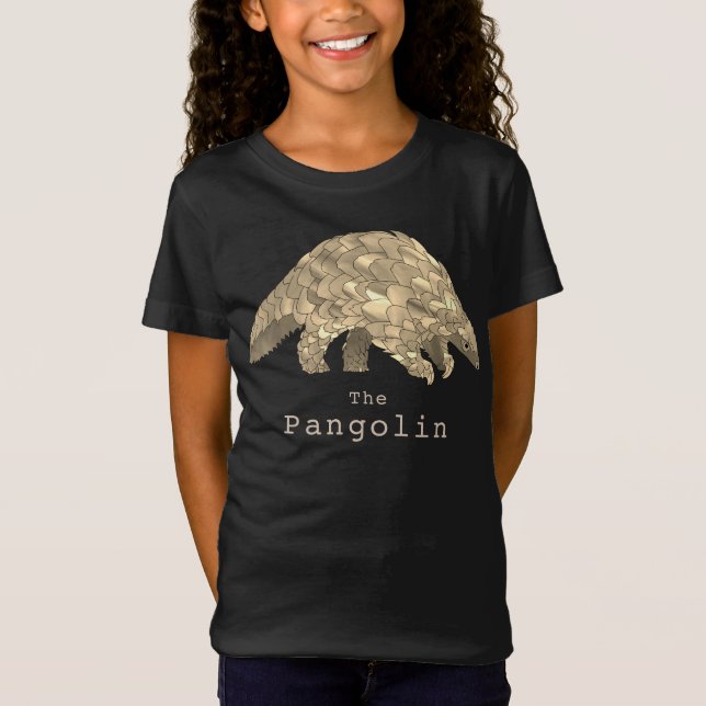 Cute Pangolin Animal Art T-Shirt (Front)
