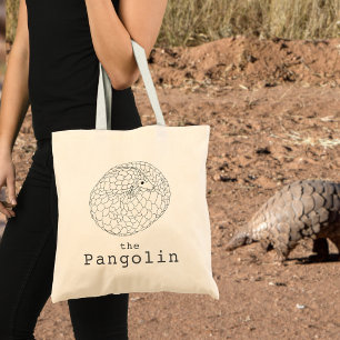 Cute Pangolin Animal Art Tote Bag