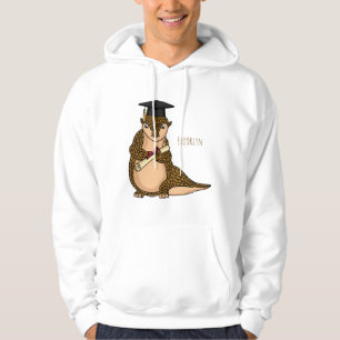 Cute pangolin graduating cartoon hoodie
