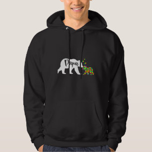Cute Papa Bear Autism Awareness Family Support Aut Hoodie