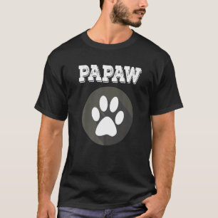 Cute PAPAW Papa Paw Footprint Slogan for Him Dog T-Shirt
