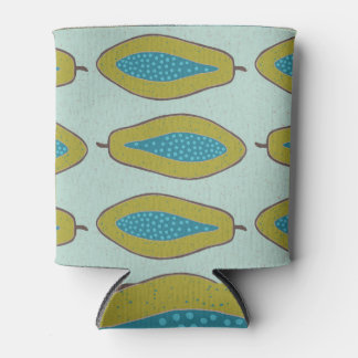 Cute Papaya Repeat Seamless Pattern Can Cooler