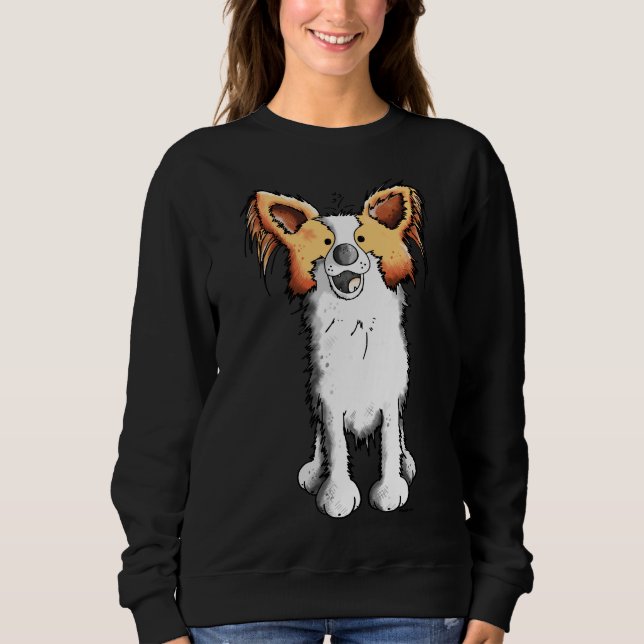 Cute Papillon Dog 5 Sweatshirt (Front)