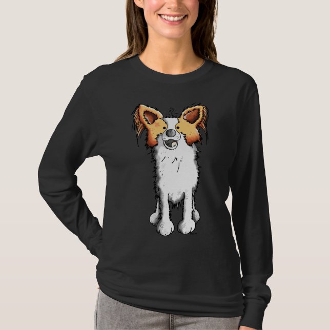 Cute Papillon Dog 5 T-Shirt (Front)