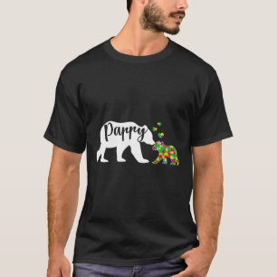 Cute Pappy Bear Autism Awareness Family Support Au T-Shirt