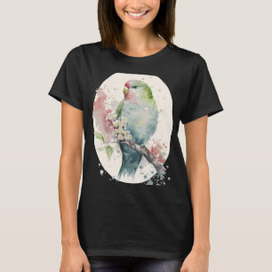 Cute Parakeet Japanese Cherry Blossom Budgie Sakur T-Shirt
