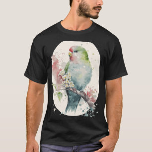 Cute Parakeet Japanese Cherry Blossom Budgie Sakur T-Shirt