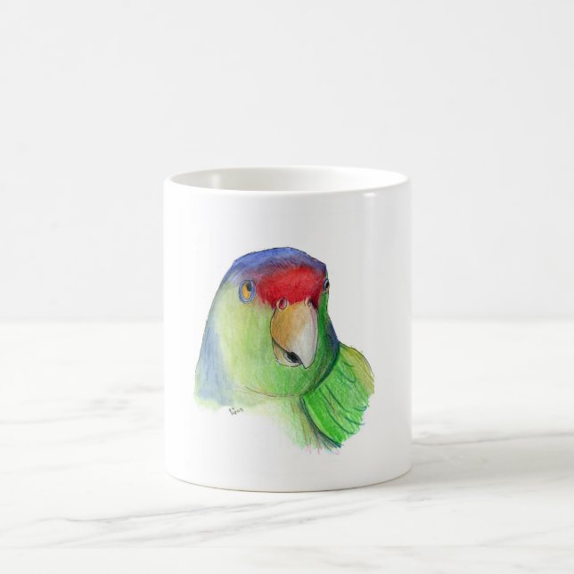 cute parakeet mug (Center)