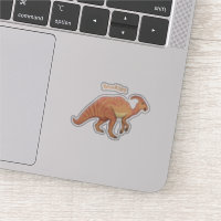 Cute parasaurolophus dinosaur cartoon illustration
