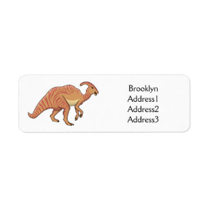 Cute parasaurolophus dinosaur cartoon illustration